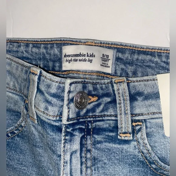 Abercrombie Kids High Rise Wide Leg Jeans